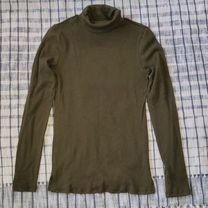 Olive Turtleneck Shirt